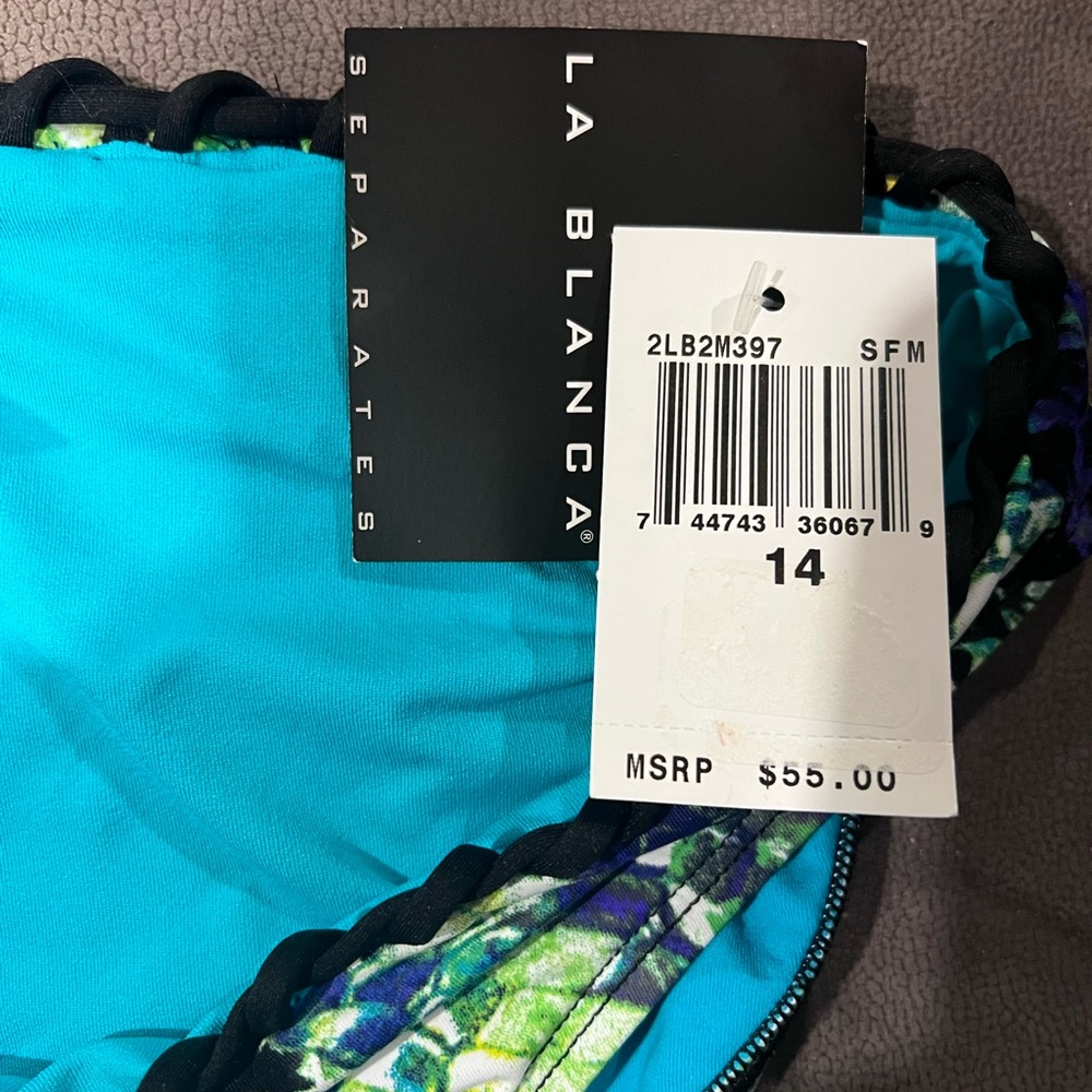 NWT 14/14D La Blanca 2 Piece Swimsuit - Picture 5 of 8